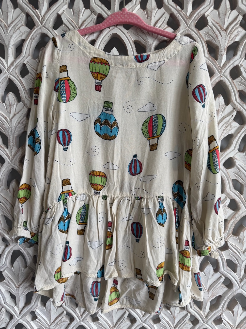 OshKosh B’gosh Girls Hot Air Balloon Peplum Top Size 4T